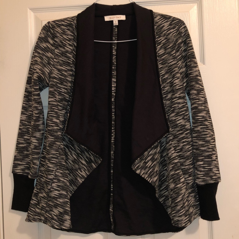 Black, White & Gray Ellen Tracy Cardigan